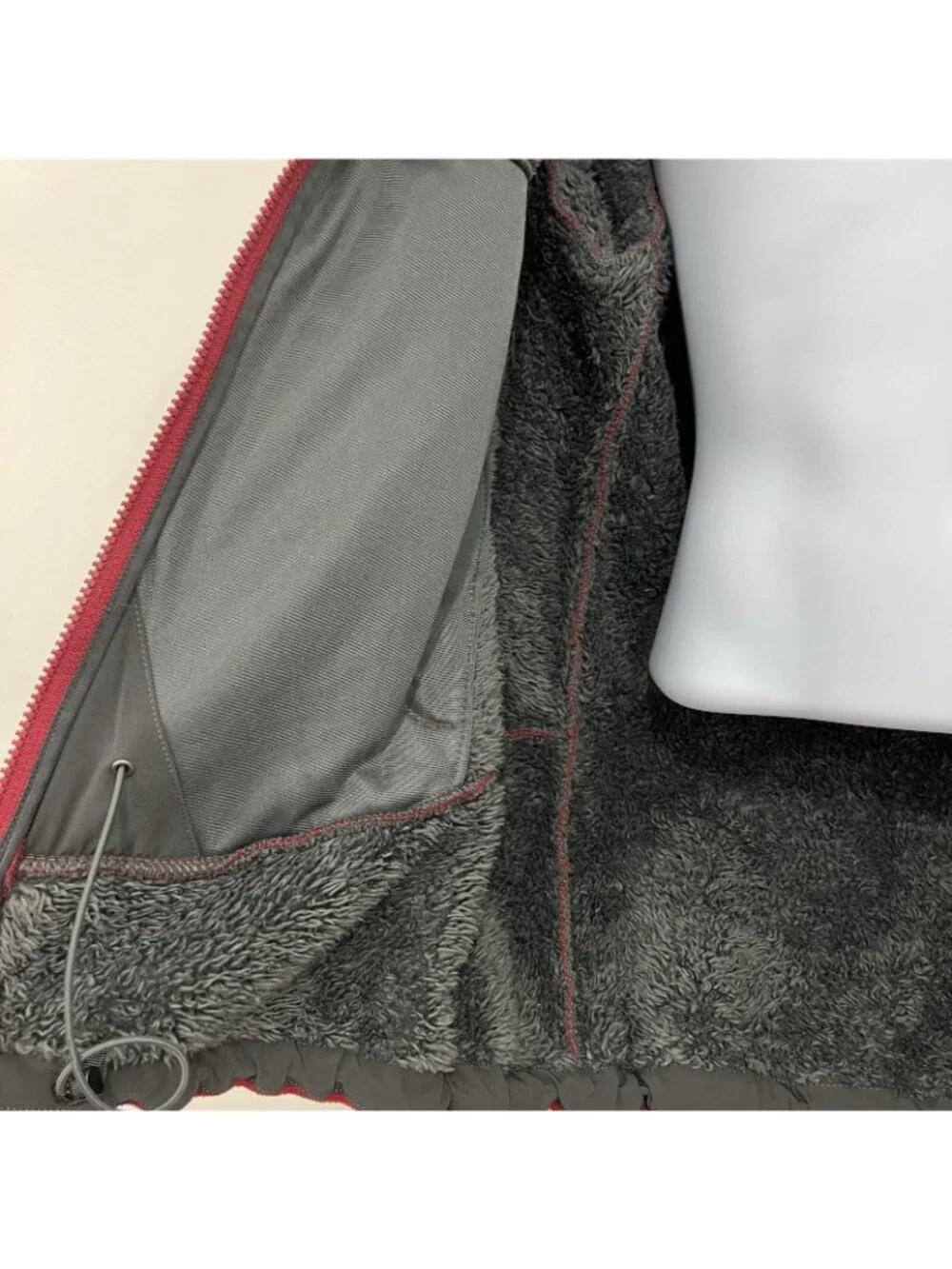 The North Face Red Sherpa Lined Chimborazo Zipper Front Jacket